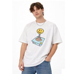 Drew House Smiley Joystick Graphic Tee White Streetwear T-Shirt Large